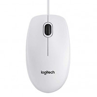Оптическая мышь Logitech B100, белая, USB, OEM